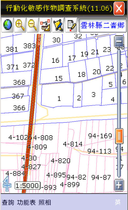 圖2 地籍圖與河川公地圖切換