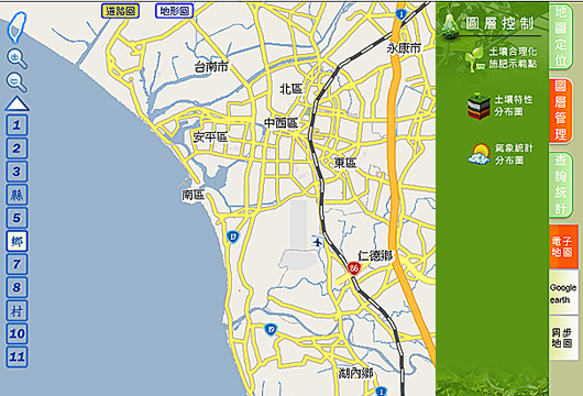 圖7 道路圖畫面顯示