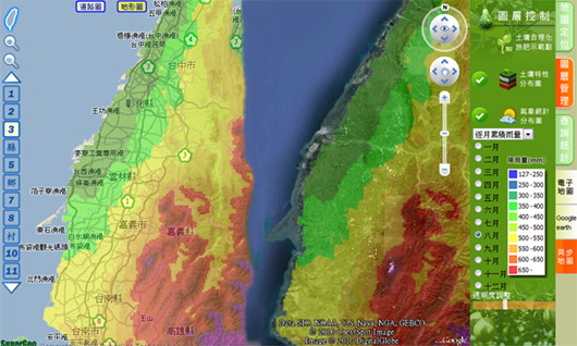 圖10 氣象統計分布圖套疊