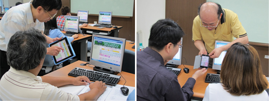 圖4、說明會現場操作練習互動情形