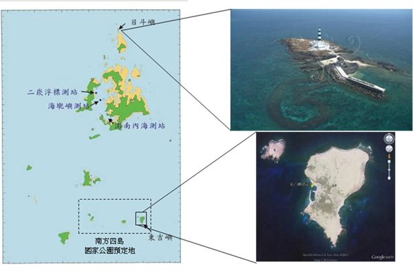 圖1、WSN水質監測系統測站位置圖