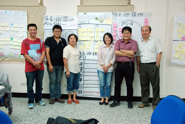 圖2、工作坊學員展示及分享分組討論成果