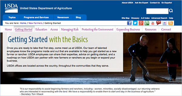 圖1、美國New Farmers網站