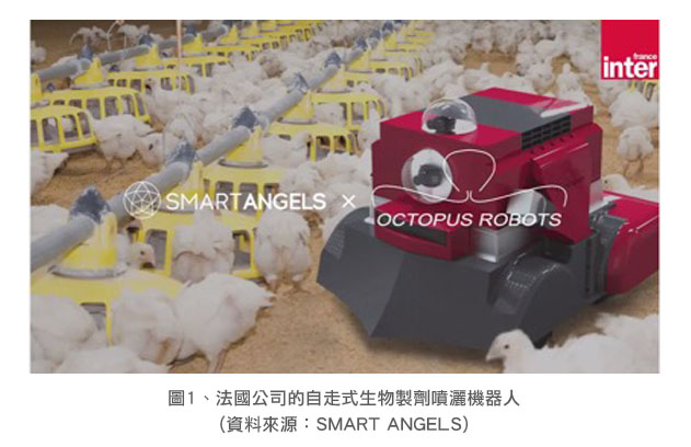 圖1.法國公司的自走式生物製劑噴灑機器人