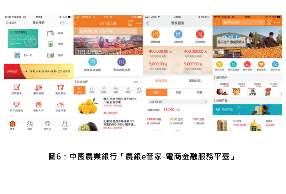 圖6：中國農業銀行「農銀e管家-電商金融服務平臺」