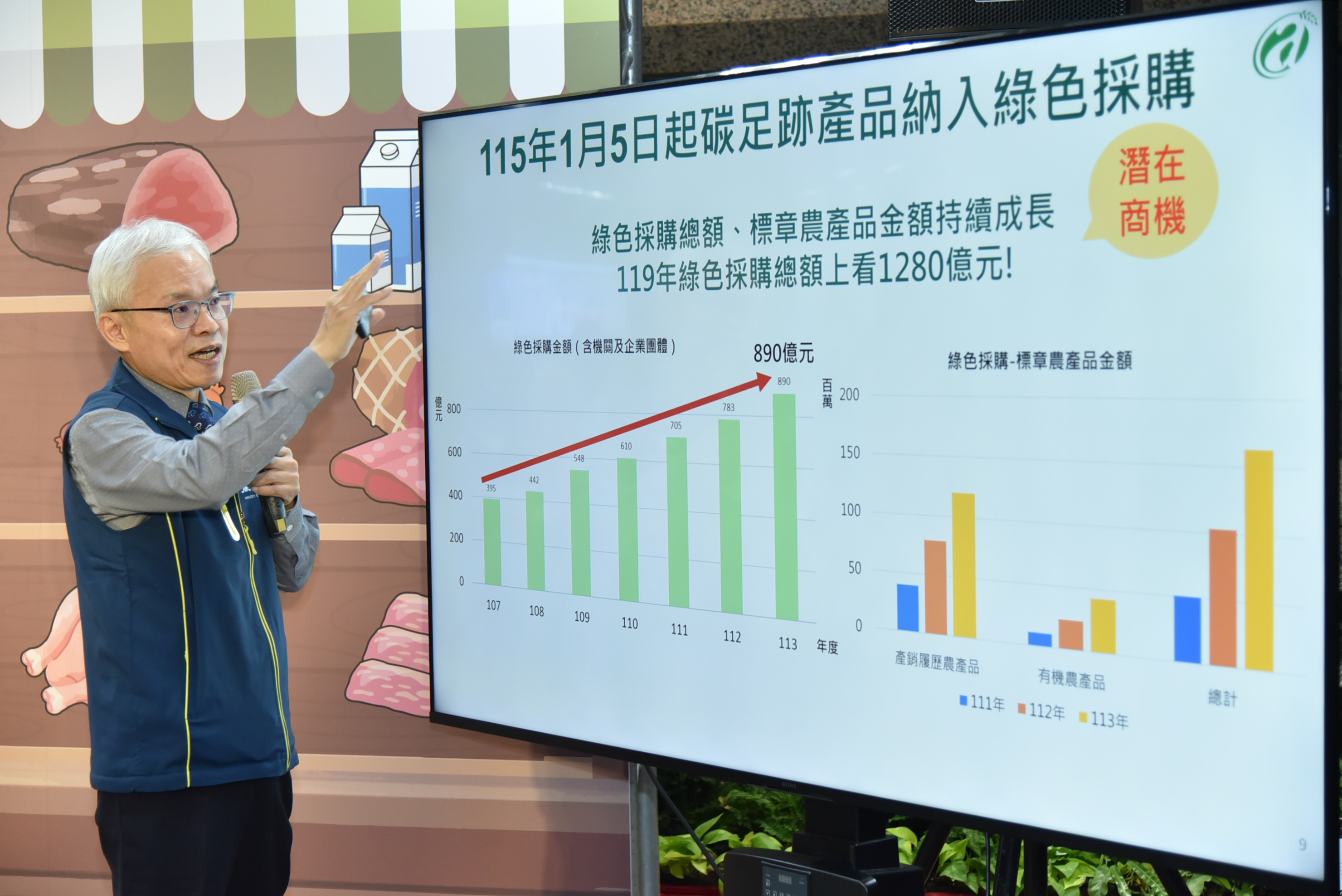 圖4_農業部資源永續利用司莊老達司長說明農產品碳足跡推動方向及成果