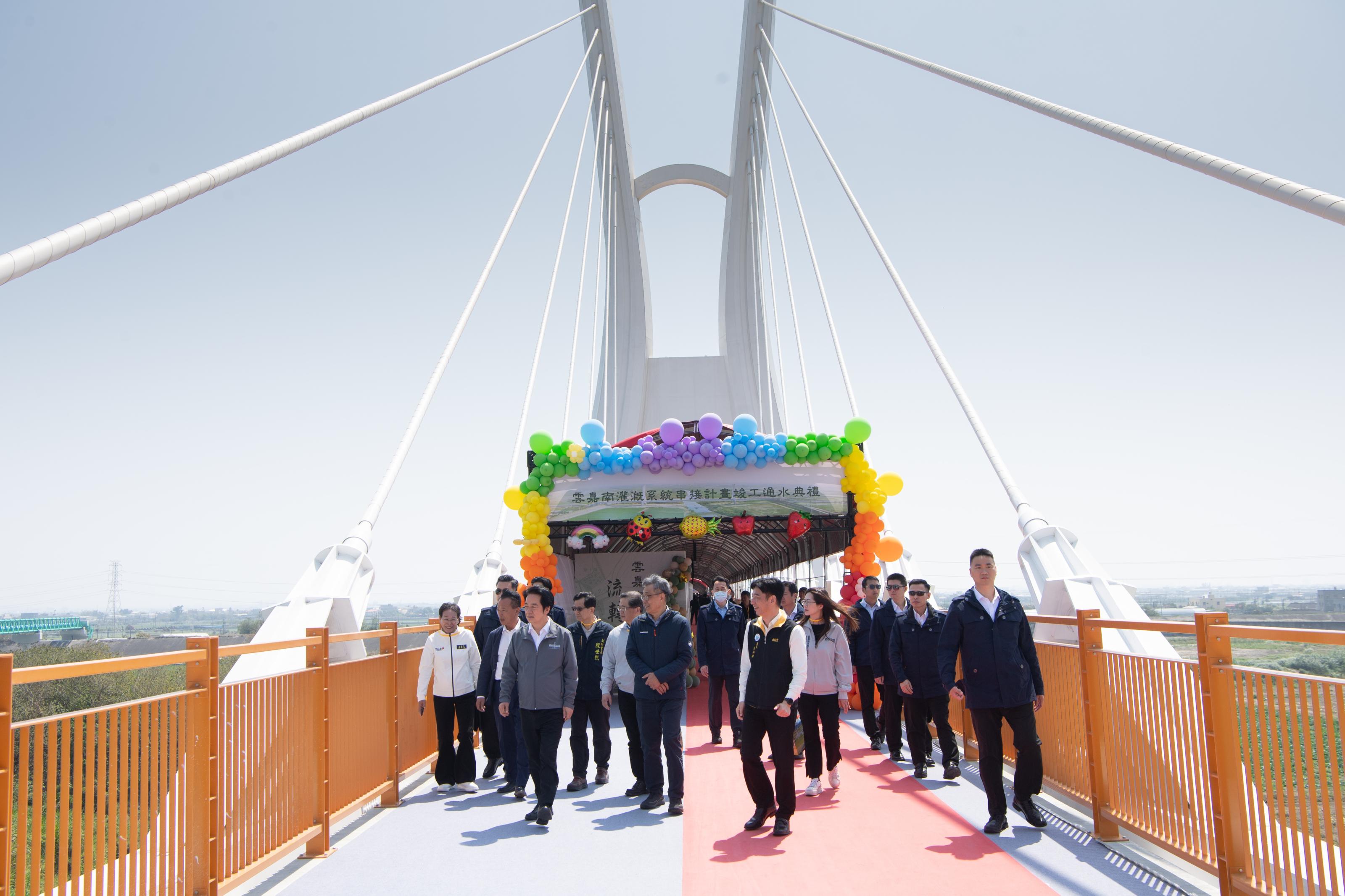 賴清德總統視察雲嘉南灌溉系統串接計畫工程