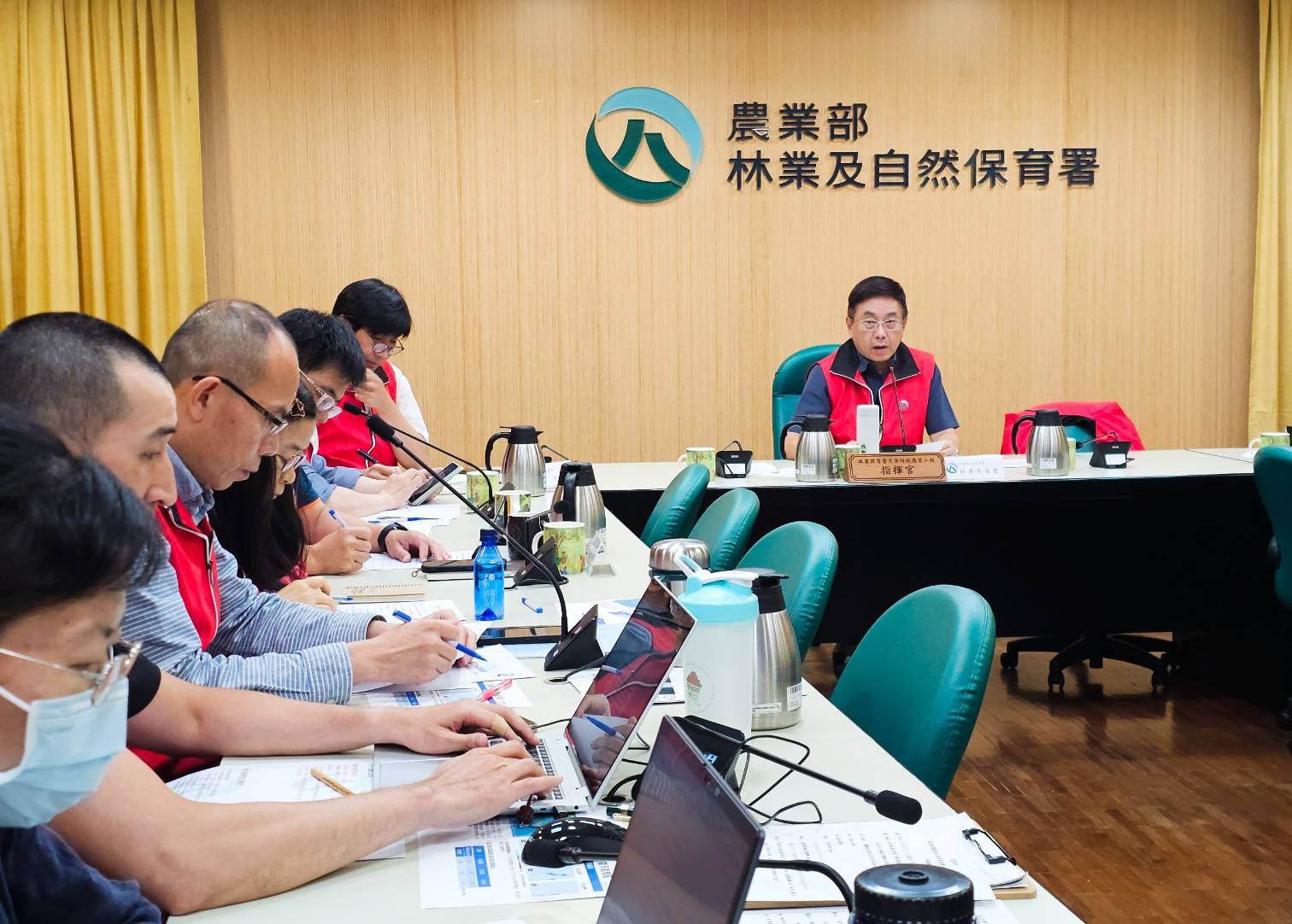 圖1農業部萬里溪堰塞湖災害緊急應變小組會議
