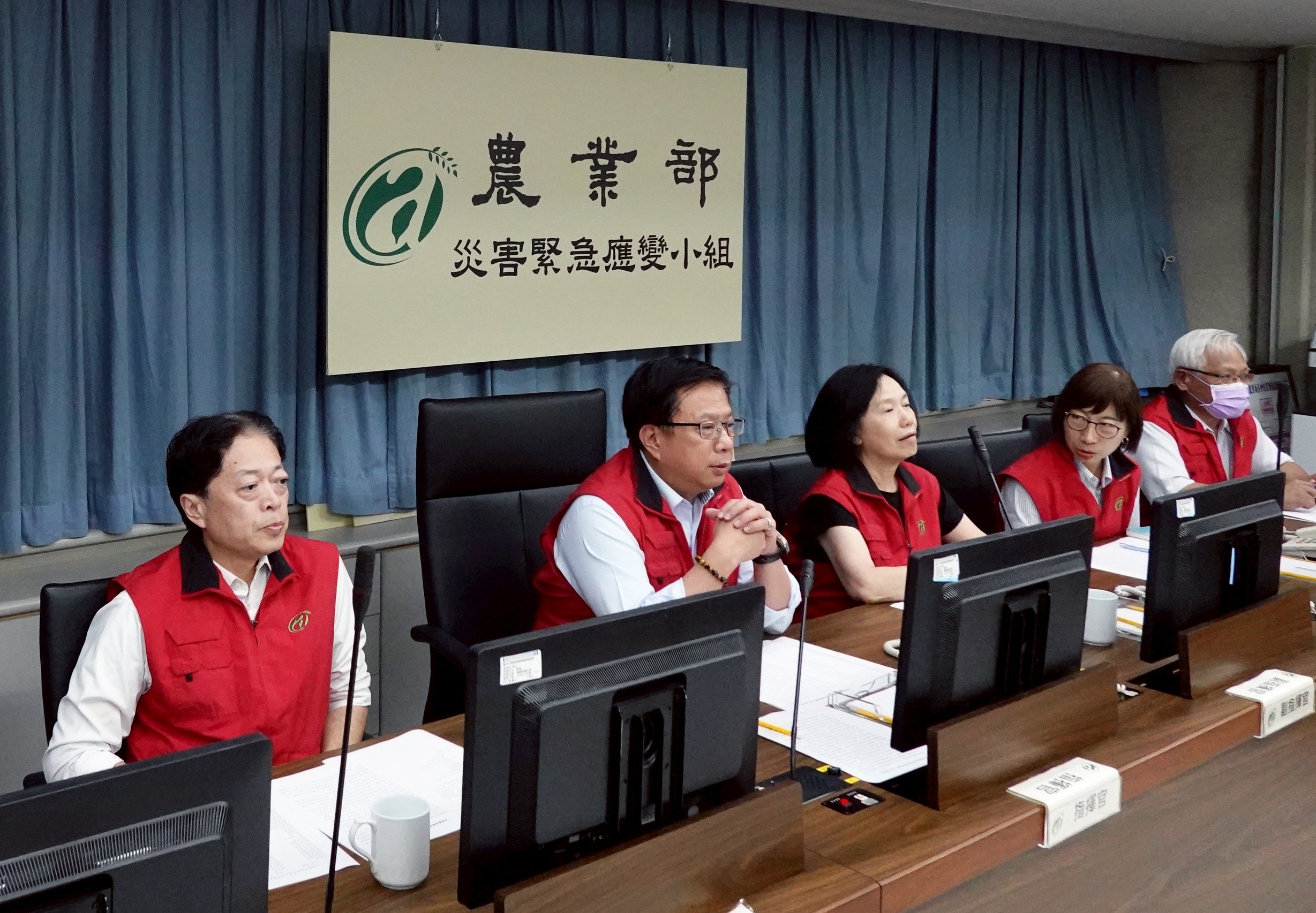 圖1農業部召開災害緊急應變會議