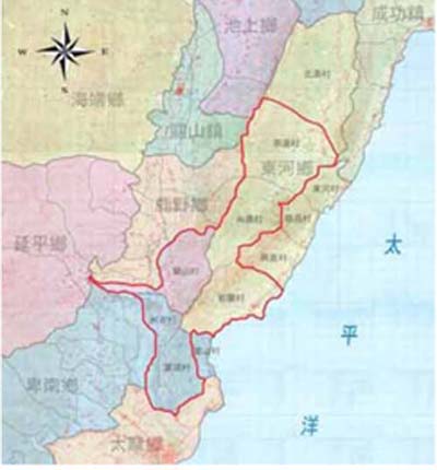 東海岸帶狀景點圖