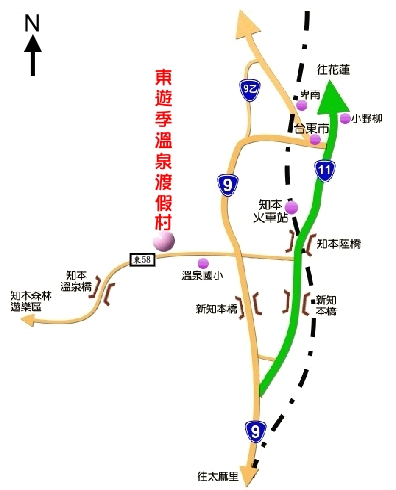 東遊季溫泉渡假村路線圖