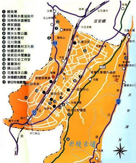 米棧古道路線圖