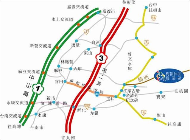 梅嶺休閒農業區路線圖