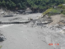 圖7台東卑南上圳進水口遭洪流沖毀