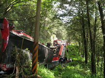 0427阿里山森林鐵路事故現場