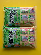 銷日毛豆外包裝及「台灣產毛豆證明標章」 