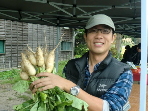 曾暐迪農場生產的有機蔬菜 