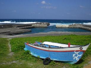 綠意盎然的中寮漁港 