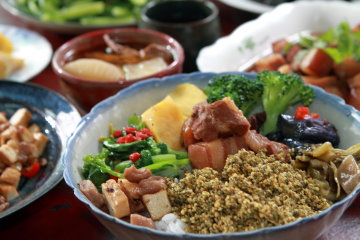 關山鎮的特色擂茶飯　