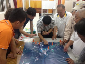 協助社區檢視疏散避難對策（屏東縣滿州鄉滿州村） 