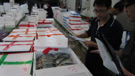 圖1 水產品上市前監測之魚市場採樣