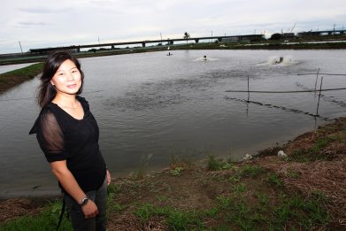 吳素雯的白蝦養殖場（冠諭提供） 