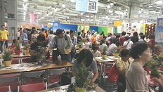 組合盆花 DIY 活動現場吸引民眾熱烈參與 