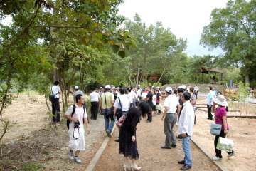 2011 年國際木雕藝術節之參觀人潮（陳林燊提供） 