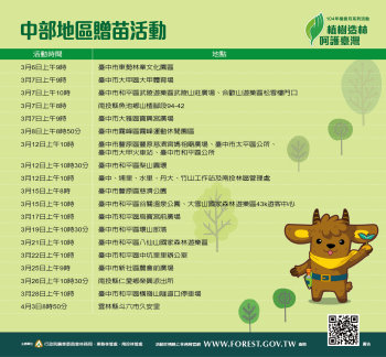 中部地區贈苗活動 