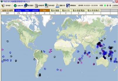 我國船舶監控系統（ VMS ）使用畫面 