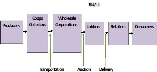 2504329_2.jpg圖 2 農業量販市場配送流程 2504329_2.jpg圖 2 農業量販市場配送流程