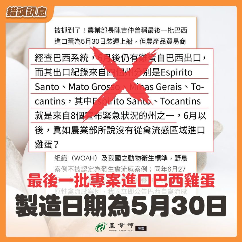 圖解專案進口巴西雞蛋貿易時序