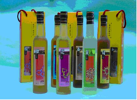 圖1　由本分所所開發的養生酒花之釀、月之釀、日之釀、神之釀、桂之釀及菊之釀