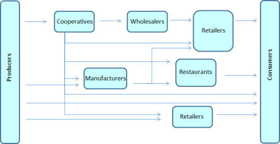 圖 3 　日本農產品傳統銷售管道 